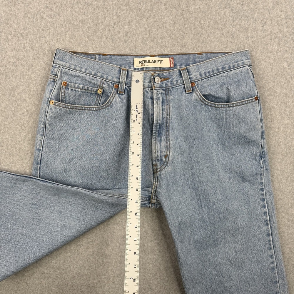 Vintage Levis Jeans Mens 38x30 Light Wash 505 Regular Straight Leg Y2K Denim - Picture 11 of 14